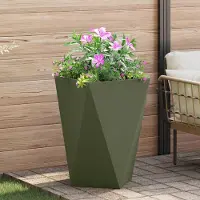 Prolenta Maison Exclusive - Plantenbak Olive Groen, 50 x 50 x 75 cm, staal