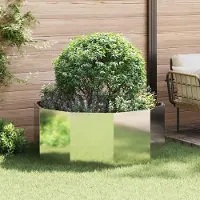 Prolenta Maison Exclusive - Plantenbak zilver, 120 x 120 x 50 cm, verzinkt staal