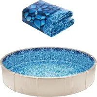 Vevor Ronde zwembadfolie, 30 voet, unibead-model, met een wandhoogte van 52 inch