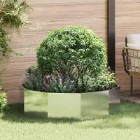 Prolenta Maison Exclusive - Plantenbak zilver, 120 x 120 x 35 cm, roestvrij staal