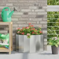 Prolenta Maison Exclusive - Plantenbak zilver, 60 x 30 x 35 cm, verzinkt staal