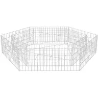 Syfax Gabion plantenbak verhoogd zeshoekig 200x173x40 cm