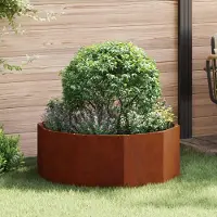 Prolenta Maison Exclusive - Plantenbak, roestkleurig, 90 x 90 x 35 cm, weerbestendig staal