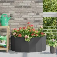 Prolenta Maison Exclusive - Plantenbak zwart, 90 x 45 x 35 cm, staal