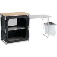 Outwell - Padres Storage Unit with Side Table - Campingkasten 210,5/149,5 x 45/45,5 x 82/70, grijs
