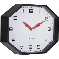 Karlsson - Wandklok Modern Factory Octagon Zwart