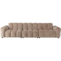 Dutchbone Hackman 4,5-Zitsbank Velours Beige