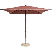HAY Terrazza Square parasol Off white-bordeaux
