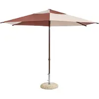 HAY Terrazza Parasol Hexagon | Off-white and burgundy