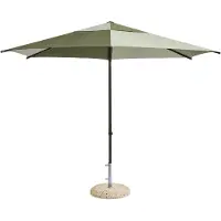 HAY Terrazza Parasol Hexagon | Green and dark green