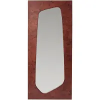 Ferm Living Folia Spiegel 55x135 Cm Donker Gekleurd Kreupelhout - Wandspiegels Burl Veneer Dark Stained - 1104272373