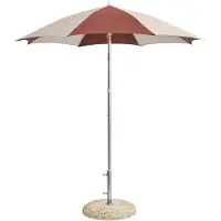 HAY Terrazza Octagon parasol Off-white-burgundy