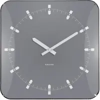 Karlsson Sucinto Dome Wandklok | 35x35x4.5cm | Cool grijs