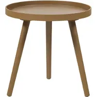 Woood Sasha Bijzettafel Ø 40 CM - Hout - Honinggeel - 41x41x40.5 cm