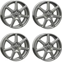 Autec 4 Tallinn velgen, 6,5x17 inch, 5x112 steekmaat, kleur zilver, geschikt voor Skoda Octavia, Yeti, Superb. Alufelgen, 5x112 steekmaat, kleur zilver, voor Skoda Octavia, Yeti, Superb
