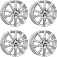 Autec 4 Skandic velgen, 7,5x18, 5x114,3, zilverkleurig, geschikt voor Honda Accord, CR-V, FR-V, Civic, ZR-V, CR-Z, HR-V, Stream. Alufelgen, 5x114,3, zilverkleurig, voor Honda Accord, CR-V