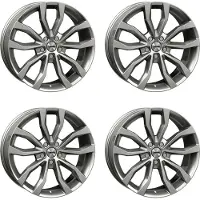 Autec 4 Uteca velgen, 9x21, 5x112, zilverkleurig, voor VW ID.Buzz, lichtmetalen velgen. 5x112, zilverkleurig, voor VW ID.Buzz, lichtmetalen velgen