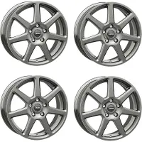 Autec 4 Tallinn velgen, 6,5x15, 5x114,3, zilverkleurig, geschikt voor Toyota Auris, Corolla, Avensis. Alufelgen, 5x114,3, zilverkleurig, voor Toyota Auris, Corolla, Avensis