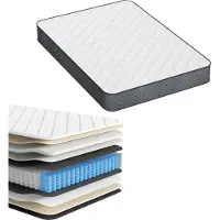 Aopunly Matras met pocketvering, premium kwaliteit, 7 zones, 160x200x22 cm. Zachte en comfortabele stof. Uitstekende elasticiteit. H3 hardheid, verbetert de slaap