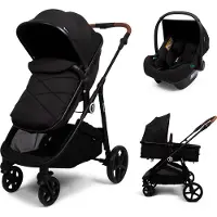 Zesso 3-in-1 Multi Standen Kinderwagen met Autostoel Nelia Zwart