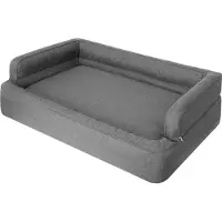 Stanis³aw Jurga Hondenbed, dierenmeubel, kattenbed, afneembare hoes, hondenmand, hondenkussen, hondenligplaats, slaapplek, hondenbank, grafiet, afmetingen: 78x47 cm