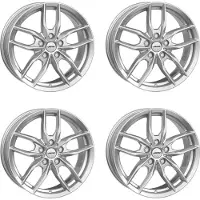 Autec 4 Bavaria velgen, 8x19 inch, 5x112 steek, zilverkleurig, geschikt voor BMW 1- en 2-serie, aluminium velgen. 5x112 steek, zilverkleurig, voor BMW 1- en 2-serie, aluminium velgen