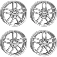 Autec 4 Mercador velgen, 8x19 inch, 5x112 steek, kleur: zilver, geschikt voor Mercedes-Benz E, EQB, S, GLC, CLE, GLC AMG, EQA, CL. 5x112 velgen in zilver voor Mercedes-Benz E, EQB, S, GLC, CLE