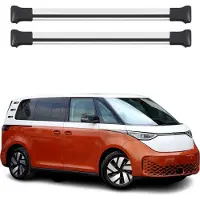 Omtec Draagbalken voor bagagedrager, geschikt voor VW ID.Buzz 2022-2025, aluminium, zwart, 2 stuks