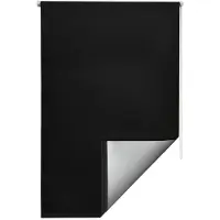 Sol Royal Thermisch rolgordijn SolReflect T42 Jalouzie Verduisterend 65x160 Zwart - Gordijn voor Ramen Deuren met zilver coating - zonder boren