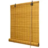Sol Royal rolgordijn bamboe 140x160 cm SolDecor B86 - rolgordijnen zonder boren - rolgordijnen lichtdoorlatend zonwering bamboo jaloezieën inclusieve klembeugels - bamboe