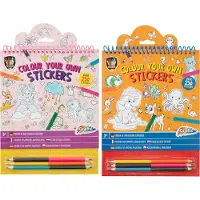RMS Beauty Kleur je eigen stickers met kleurpotloden - fantasiewereld, 250st.