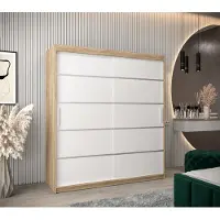 Minio Kledingkast 180 cm VERONA 1, Sonoma/Wit