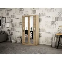 Minio Kledingkast, 100 cm, uitvoering POLE, Sonoma eikenhout