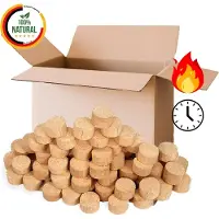 Pemicont Haard briketten 100% Geperste Houtbriketten 20 kg Openhaard briketten Houtbriketten Aanmaakhout Briquette Hoge Warmtewaarde Laag Rook