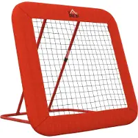 Fortuna Lai rebounder voor voetbal, inklapbaar, 5-voudig in hoogte verstelbaar, met beschermrand, pennen, terugkaatswand, net voor handbal, volleybal, basketbal, rood