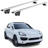 Omac Draagstang/bagagedrager voor Porsche Macan 95B, modeljaren 2015-2025, aluminium, grijs, 2-delig, met ABE-certificaat