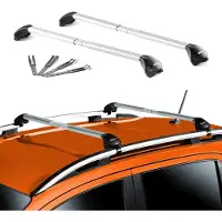 Aurilis Draagbalken, basisdrager voor MG 5, modeljaren 2020-2025, 5-deurs, aluminium, zilver, 2-delig, met ABE-certificaat