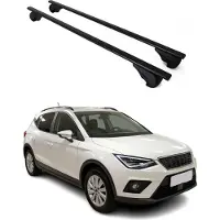 Omtec Dakdragers, basissteunen voor Seat Arona, modeljaren 2017-2025, 75 kg draagvermogen, metaal, zwart, 2-delig