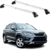 Aurilis Draagbalken, basisdrager voor Seat Ateca KH, modeljaren 2016-2025, 5-deurs, aluminium, zilver, 2-delig, met ABE-certificaat