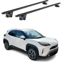 Aurilis Draagrek bagagedrager voor Toyota Yaris Cross 2020-2025, aluminium, zwart, 2-delig, met ABE-certificaat