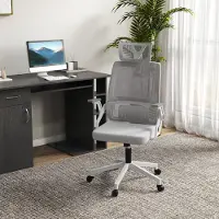 Sweiko bureaustoel, verstelbaar, met 1 hoofdsteun, afmetingen 60 x 61 x 121,5 cm. Zwart