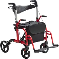 Vevor 2-in-1 rollator en transportstoel voor senioren