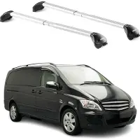 Aurilis Draagbalken voor Mercedes Vito Viano W638 W639 W447, modeljaren 2003-2013, 5-deurs, aluminium, grijs, met 2x ABE-certificaat