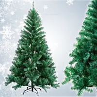 XINZI 210 cm kunstkerstboom, groen, PVC – Vlamvertragend, snelle opbouw, inclusief standaard – Lena kerstdecoratie