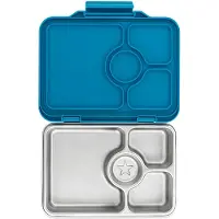 Yumbox Broodtrommel m. 4 vakjes - Bento Steel - 798 ml - Normand - - OneSize - Broodtrommels