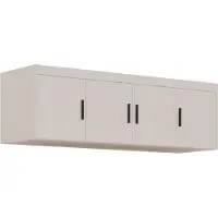 AX Living Groot schap voor bovenop een kast, beige, Storicos 4T, 176,3 x 55,5 x 53 cm