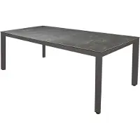 In And OutdoorMatch Tafel - 220x100x74 cm - Aluminium - Glazuurde keramiek