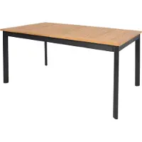 In And OutdoorMatch Uitschuifbare tafel - 152/210 x 89 x 75,5 cm - Aluminium - Teakhouten blad