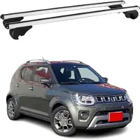 Omtec Draagbalken voor Suzuki Ignis 2016-2025, bagagedrager, basisdrager, aluminium, grijs, 2 stuks