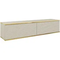 AX Living TV-kast, hangend, Orkis, MDF, 135 cm breed, modern design, beige kleur